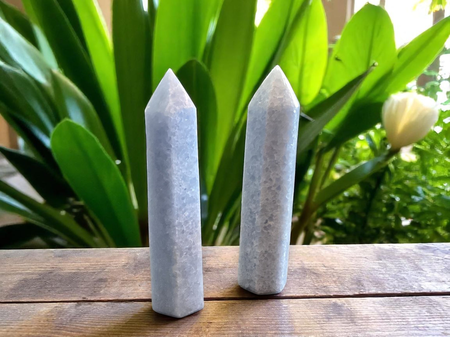 Blue Calcite Crystal Tower