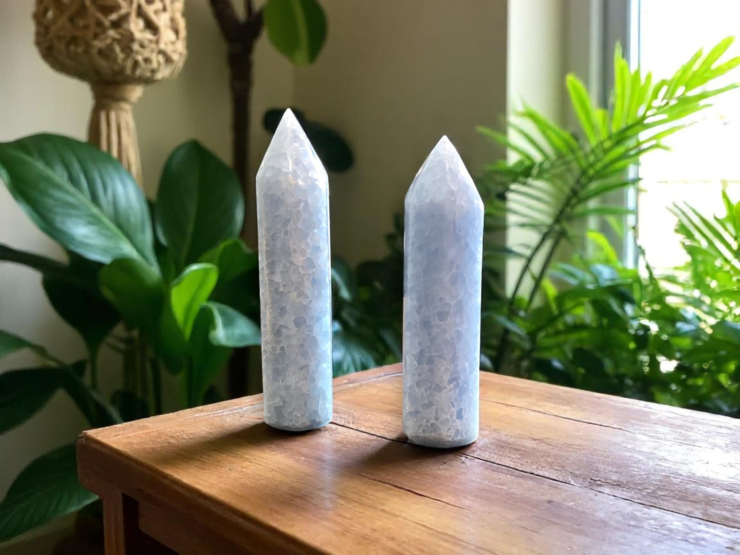Blue Calcite Crystal Tower