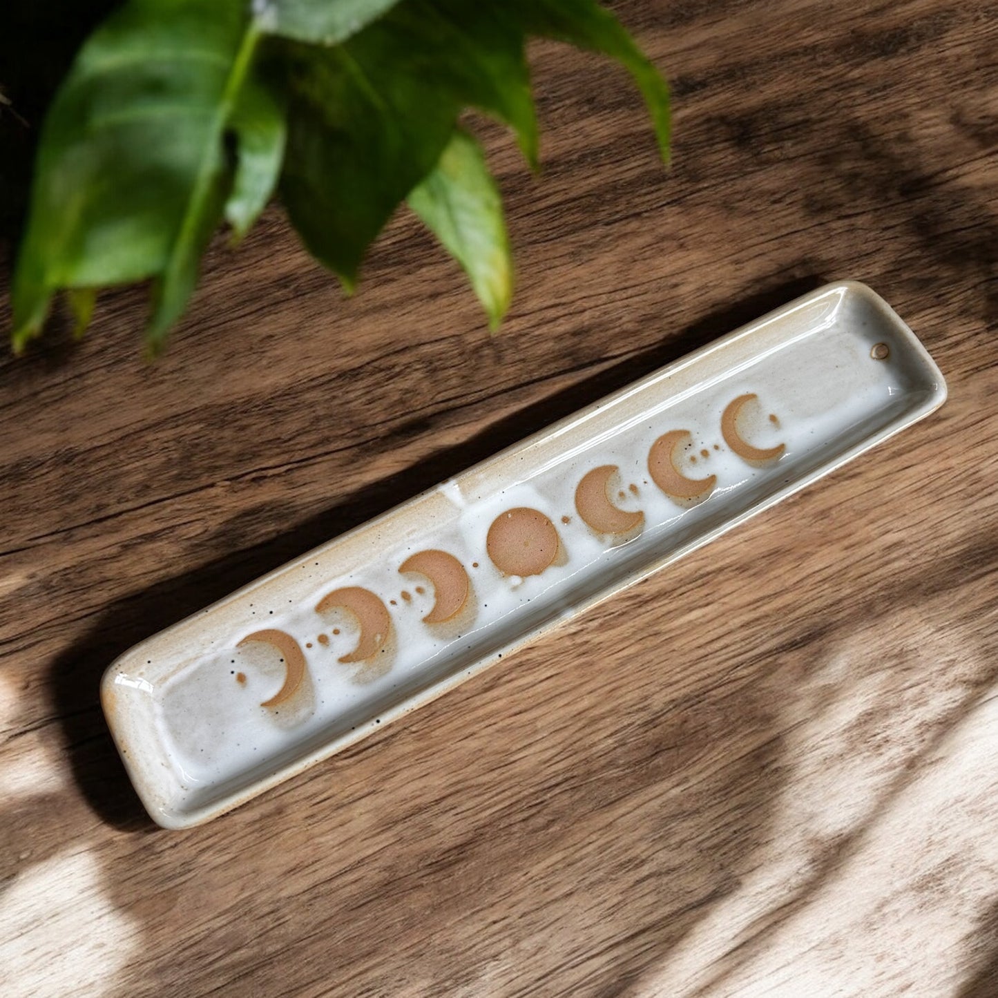 Moon Phase Ceramic Incense Holder