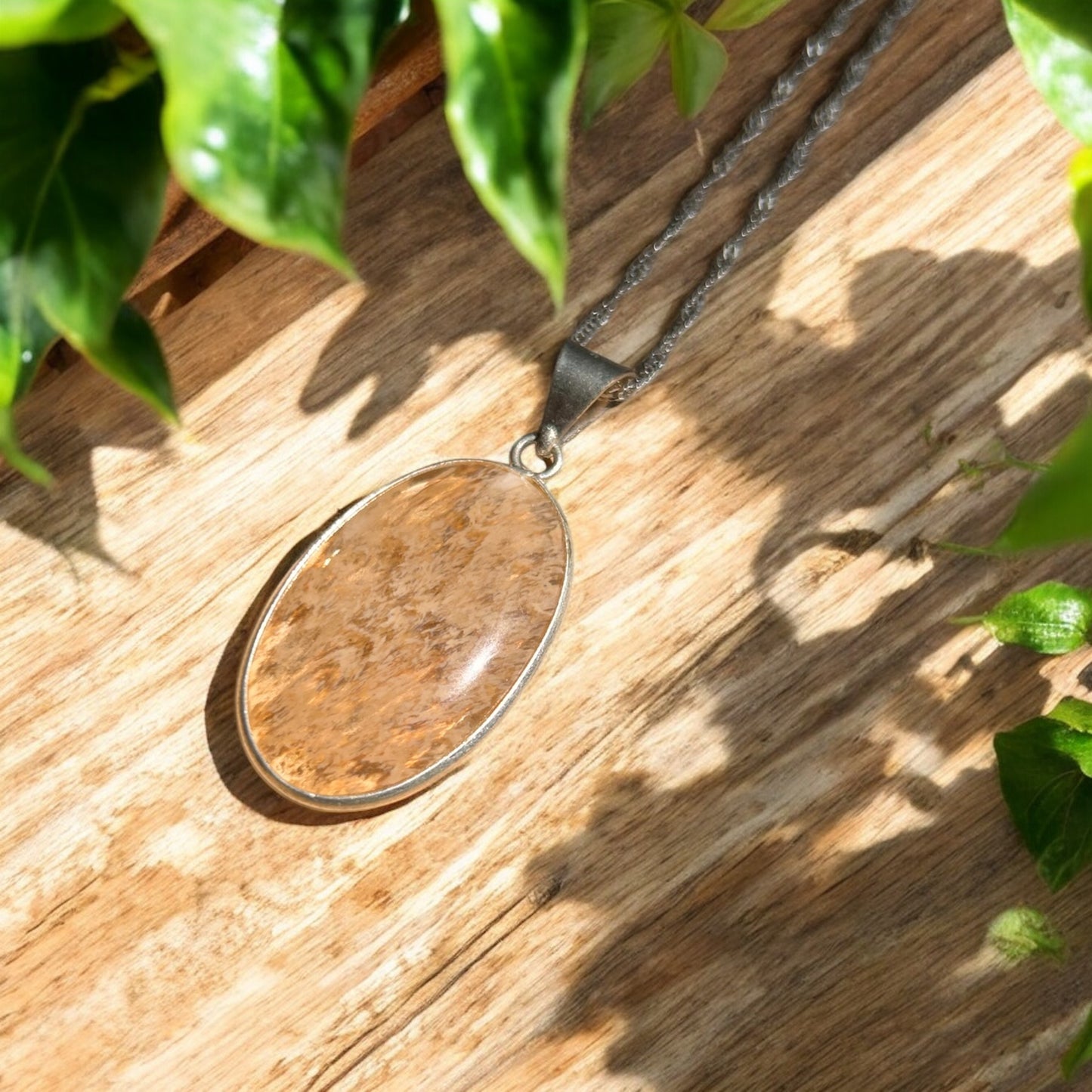 Sterling Silver Rutile Quartz Necklace