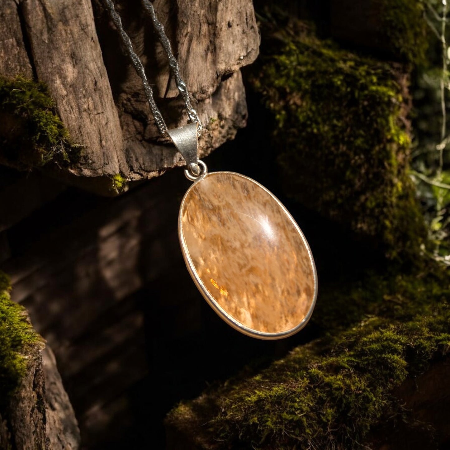 Sterling Silver Rutile Quartz Necklace