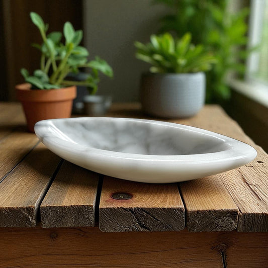 Marble Stone Oval Dish Bowl