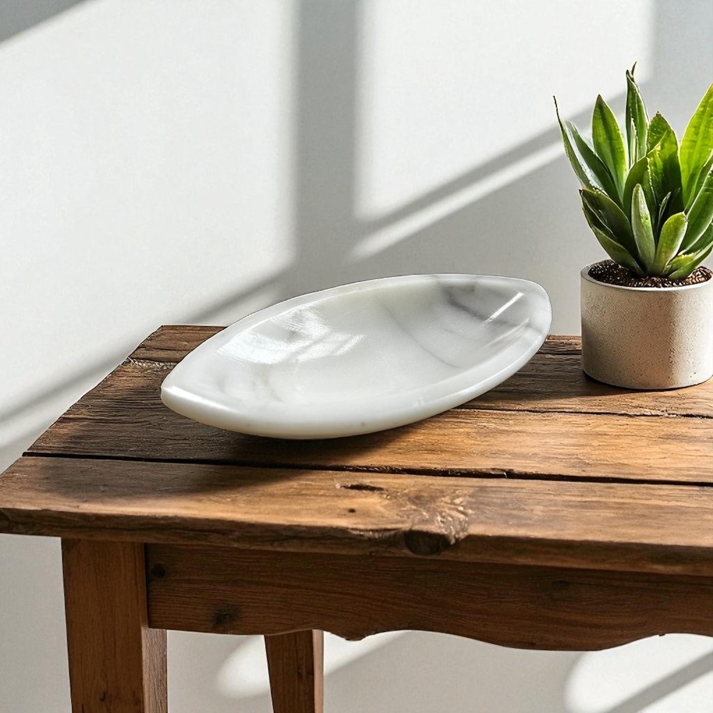 Marble Stone Oval Dish Bowl