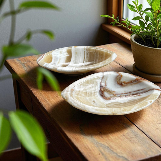 Onyx Crystal Oval Dish Bowl