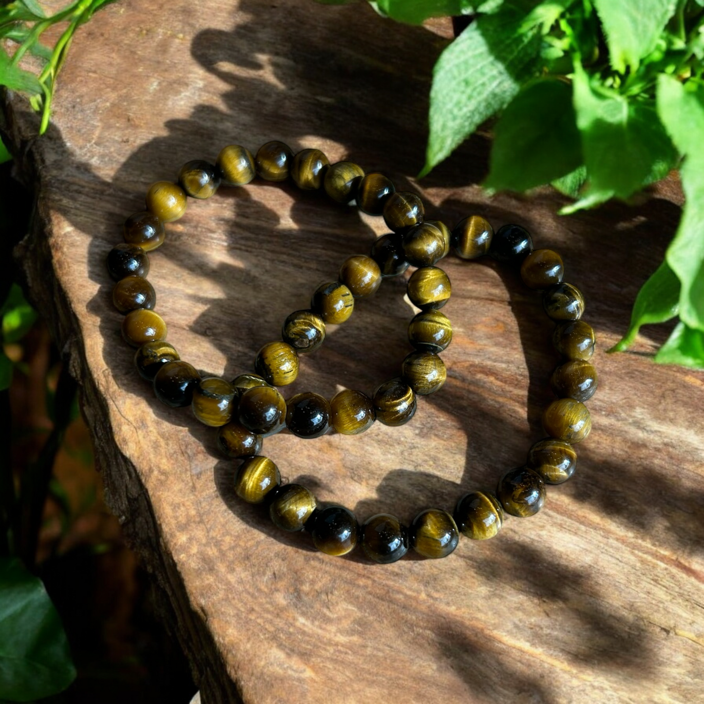 Tiger's Eye Crystal Beaded Bracelet