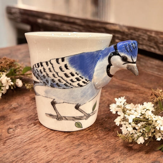 Ceramic Animal Mug- Blue Jay Bird