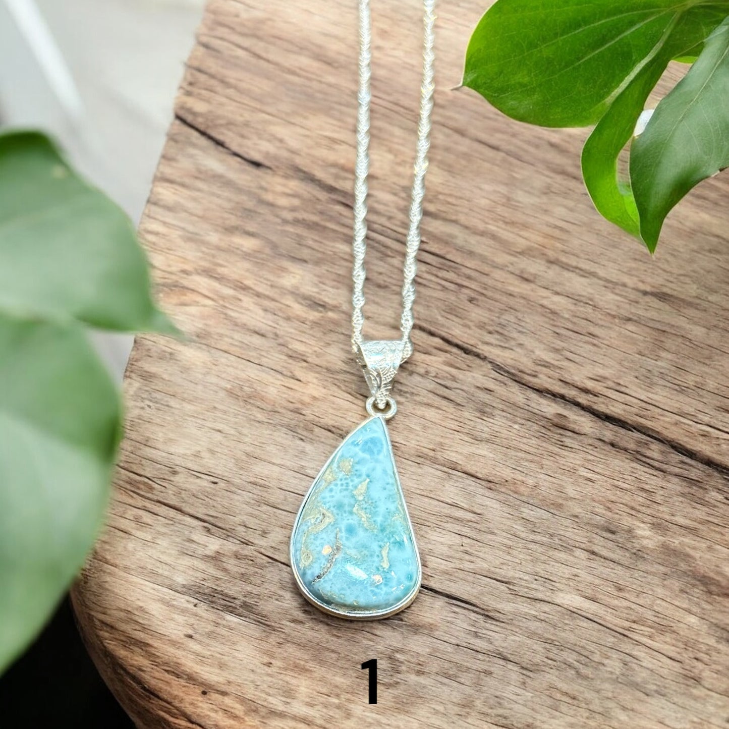 Larimar Crystal Necklace