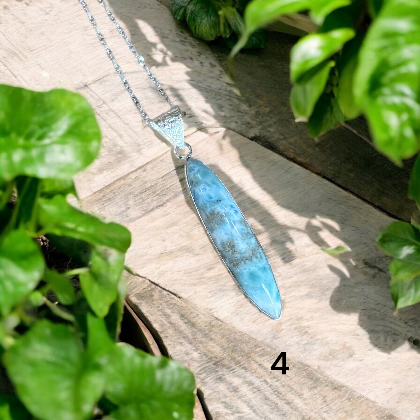 Larimar Crystal Necklace