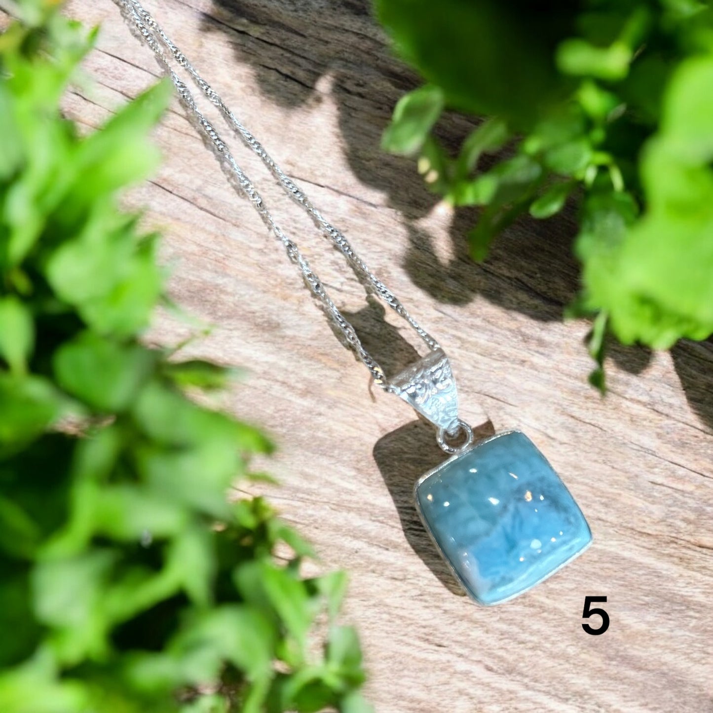 Larimar Crystal Necklace