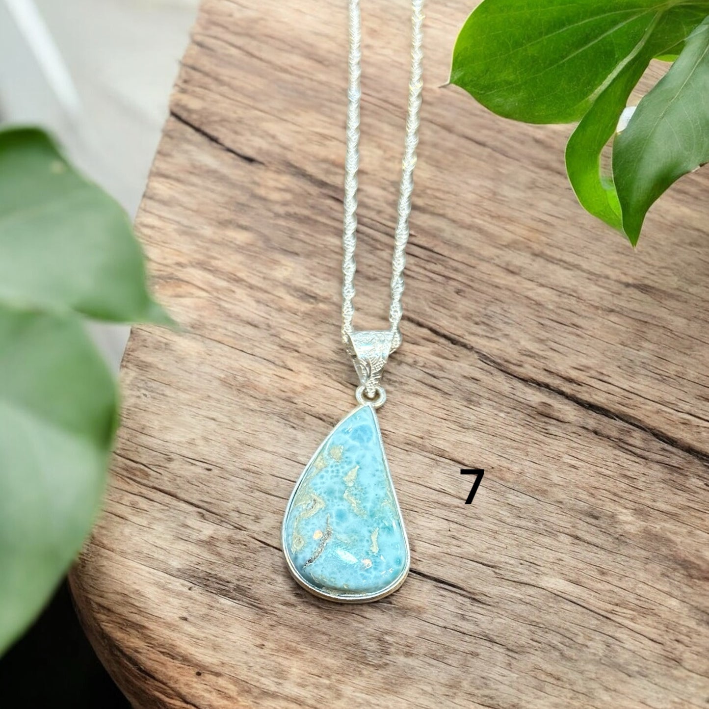 Larimar Crystal Necklace