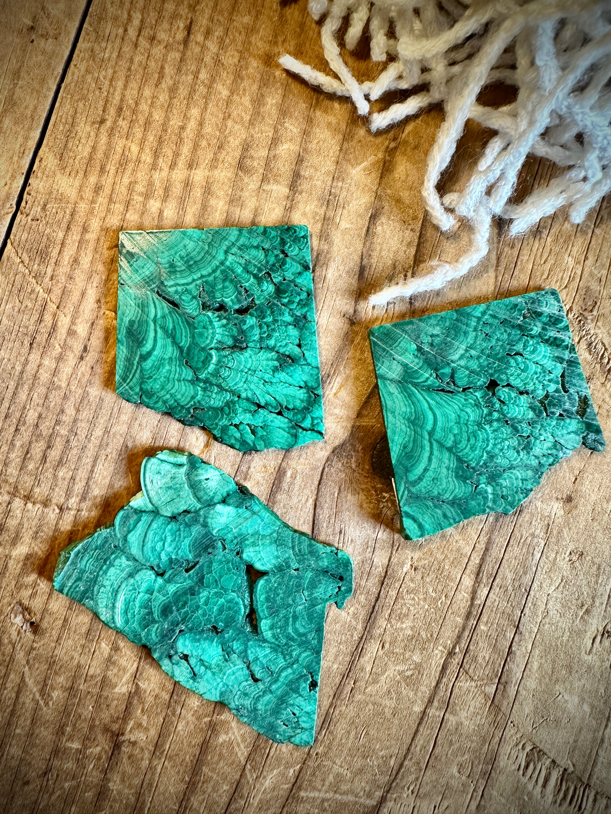 Malachite Crystal Flat Slice