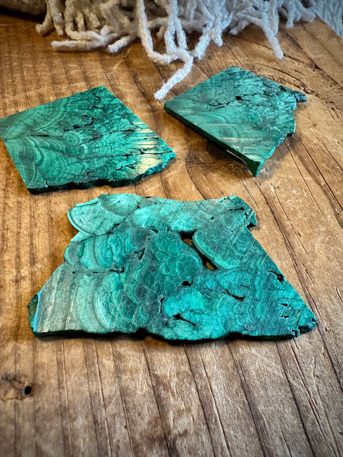 Malachite Crystal Flat Slice