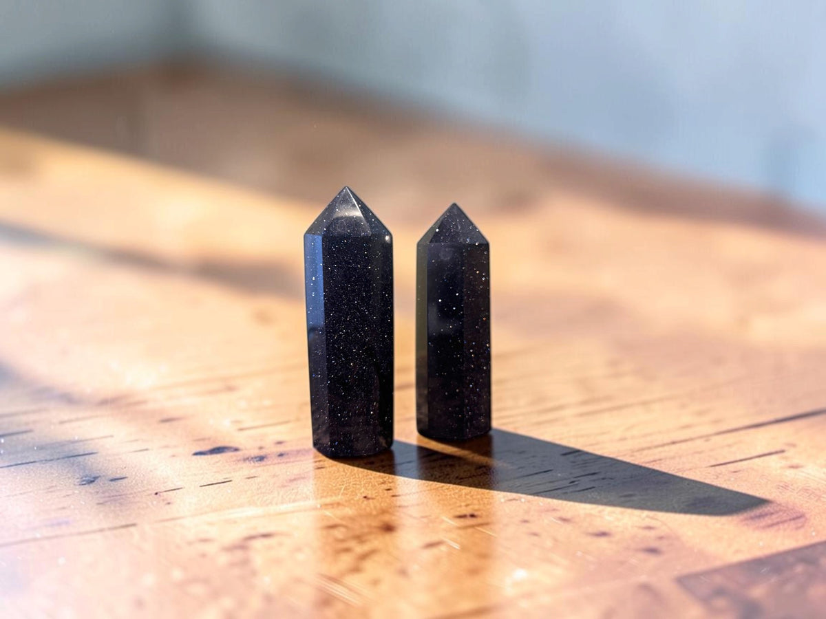 Blue Sunstone Crystal Point Tower