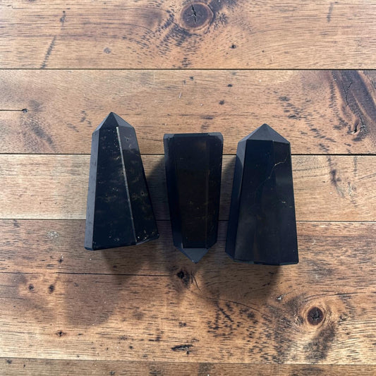 Black Tourmaline Crystal Point Tower