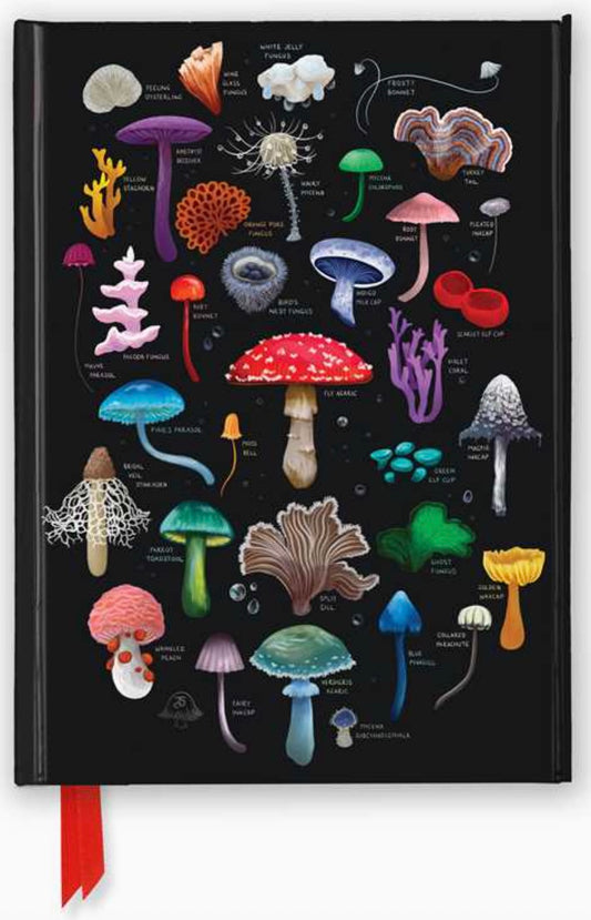 Mushrooms & Fungi (Foiled Journal) Notebook by Flame Tree