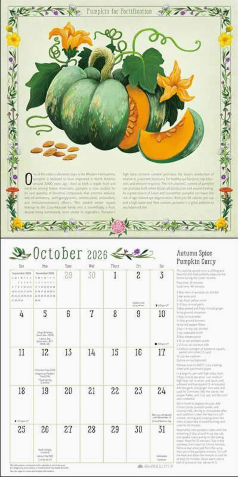 Kitchen Witch 2026 Wall Calendar