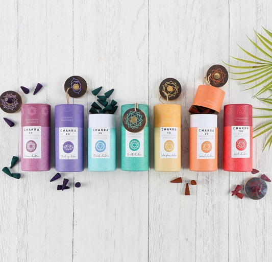Chakra Cone Incense with Holder