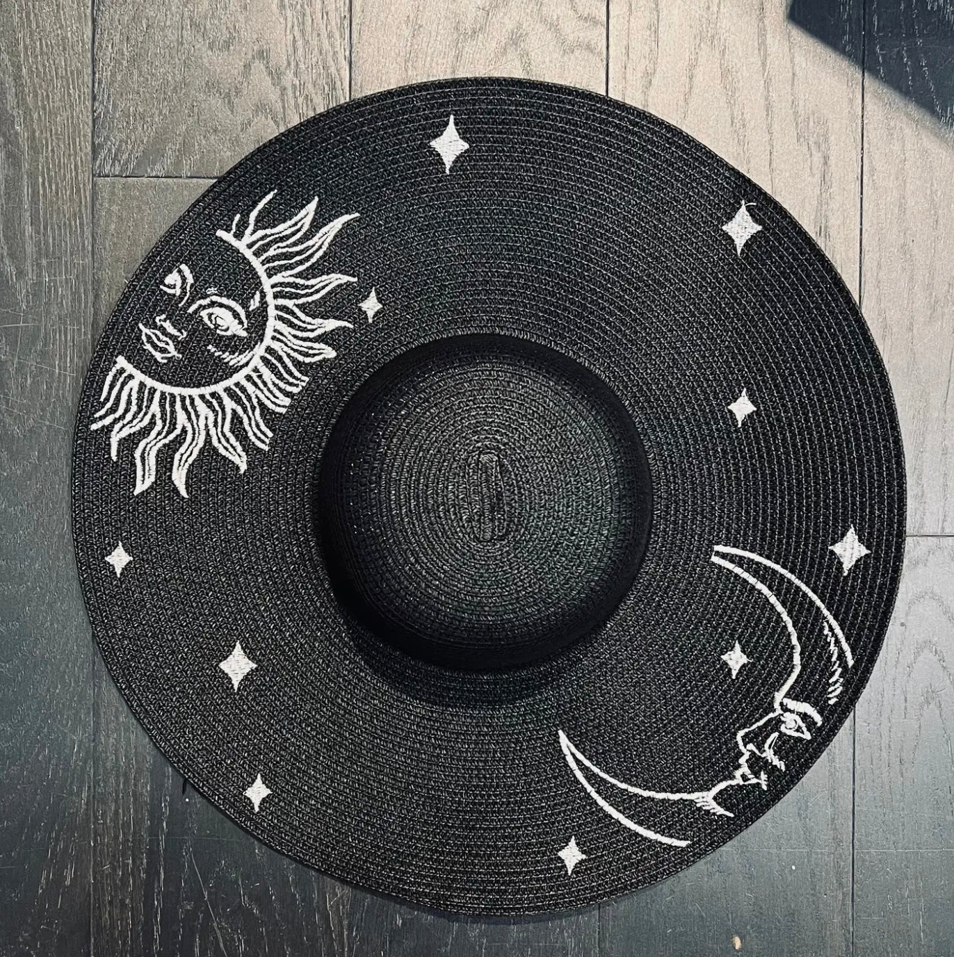 Floppy Sun Hat - Celestial Sun and Moon