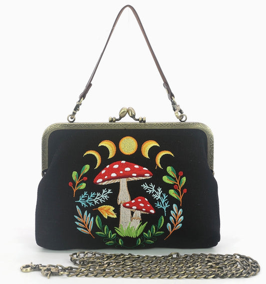 Celestial Mushroom Kisslock Bag