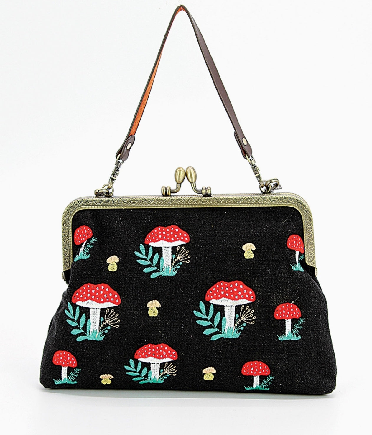 Mushrooms Kisslock Bag
