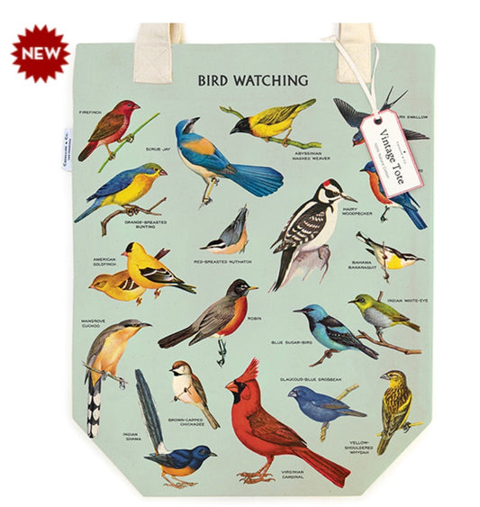 Cavallini Canvas Tote Bag - Bird Watching