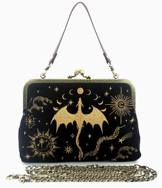 Romantasy Dragon Kisslock Bag