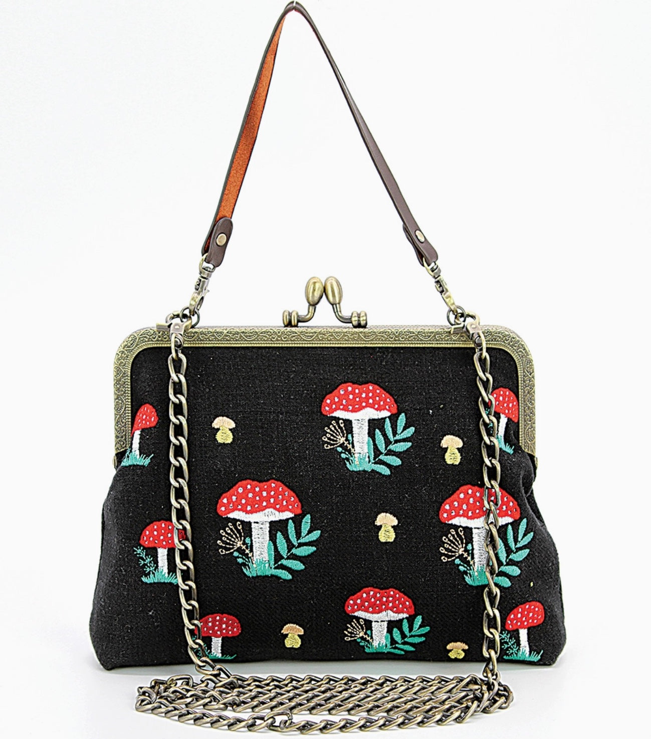Mushrooms Kisslock Bag