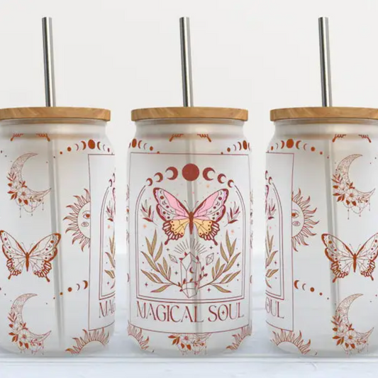 Magical Soul Frosted Glass Tumbler