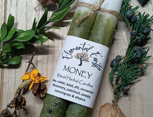 Money Herbal Intention Candles