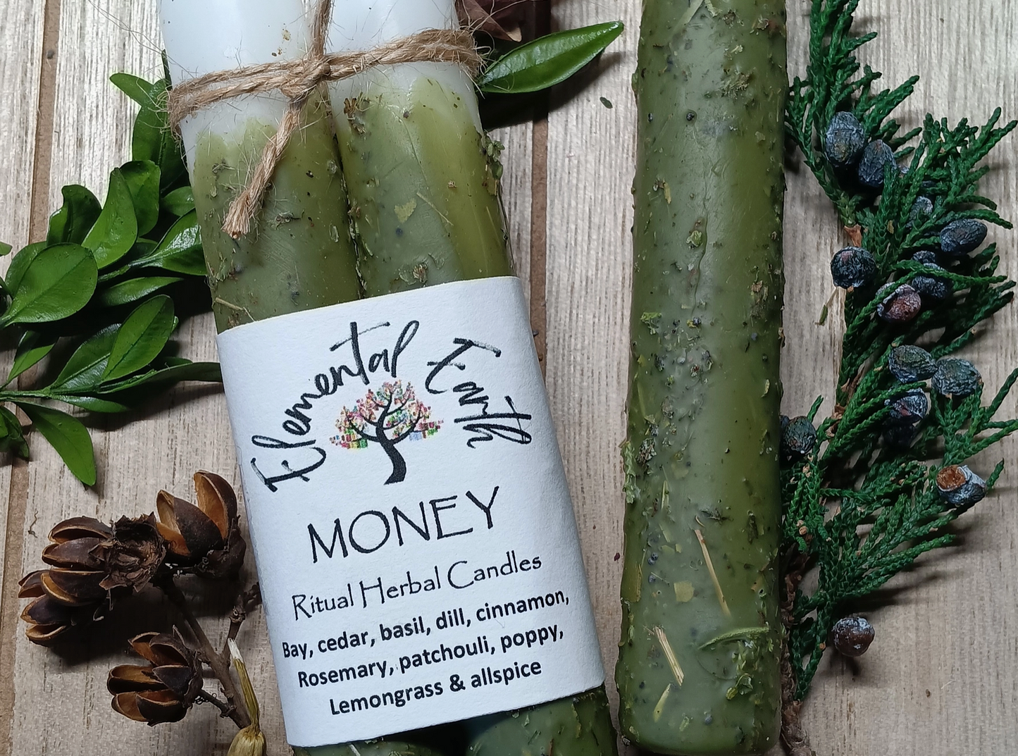 Money Herbal Intention Candles