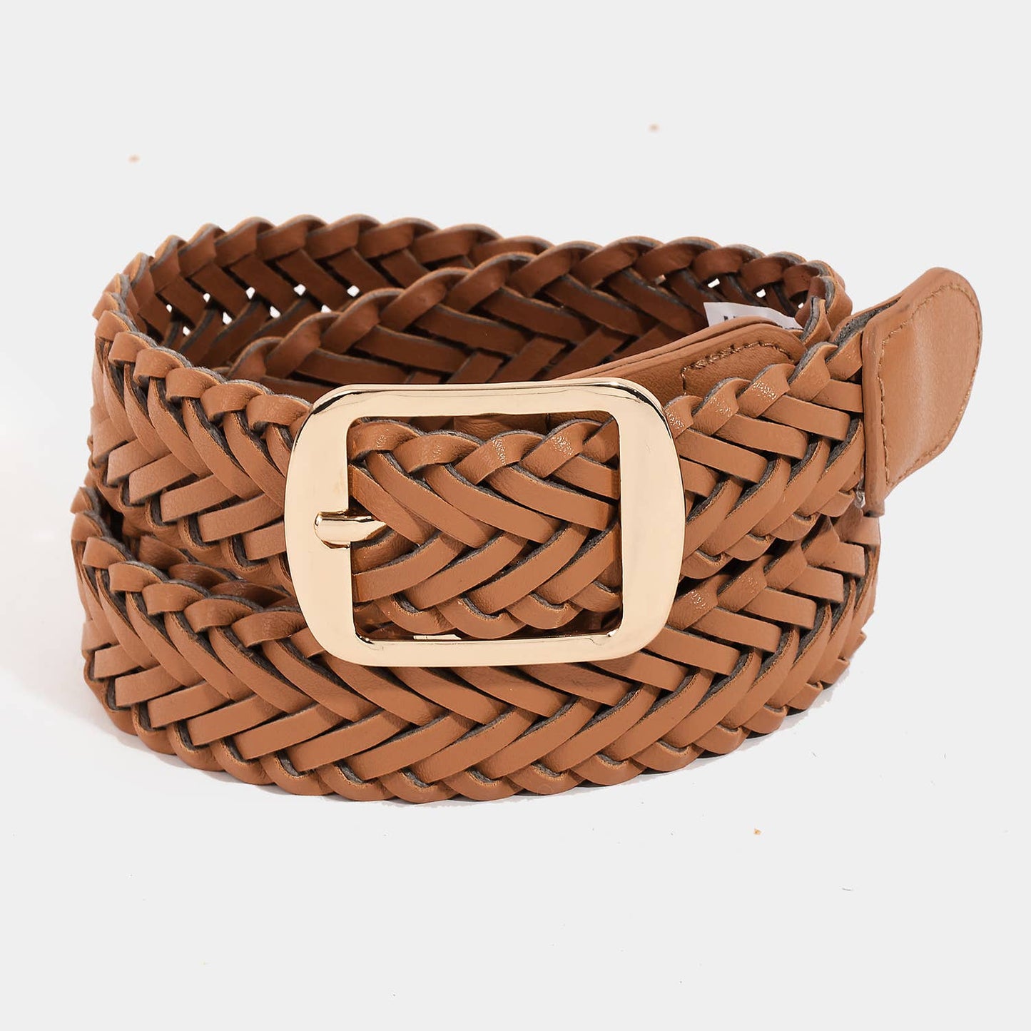 Vegan Leather Braided Belt
