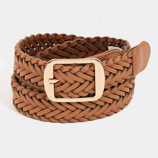 Vegan Leather Braided Belt
