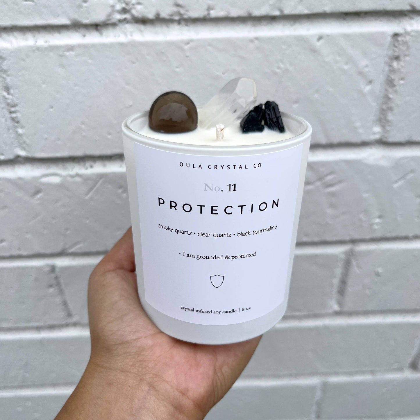 Protection Crystal Infused Candle