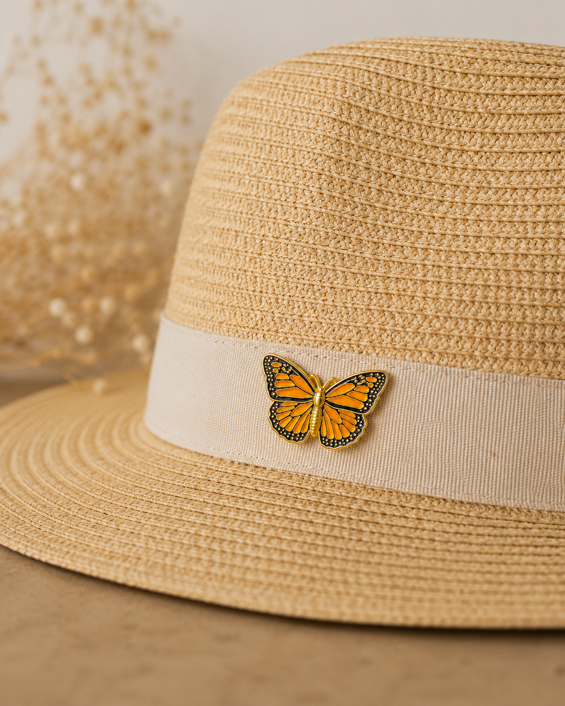 Monarch Butterfly Pin Badge - Tiny Curios