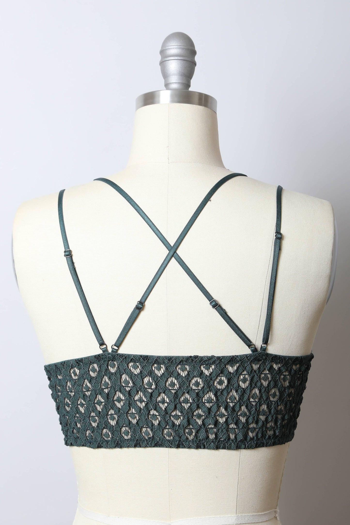Lace Longline Bralette Padded Comfort & Floral Crochet Trim