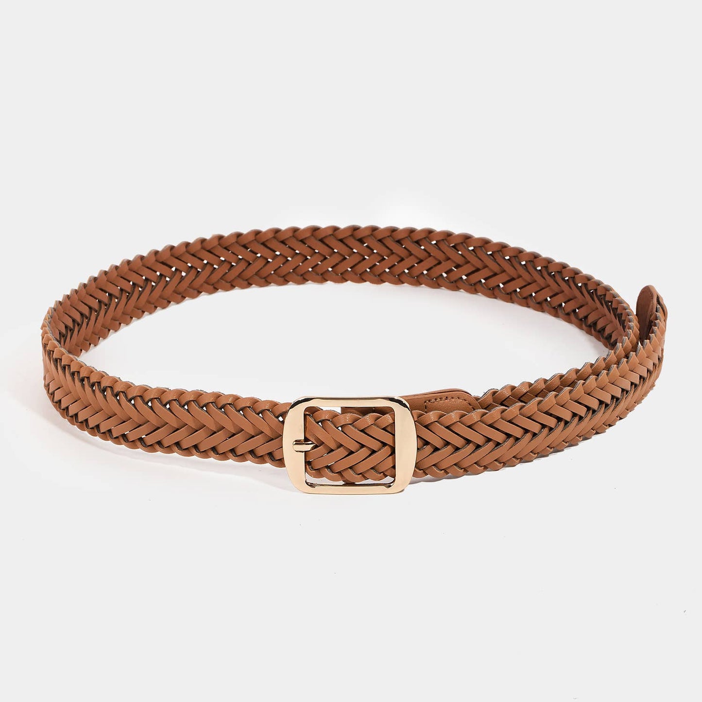 Vegan Leather Braided Belt