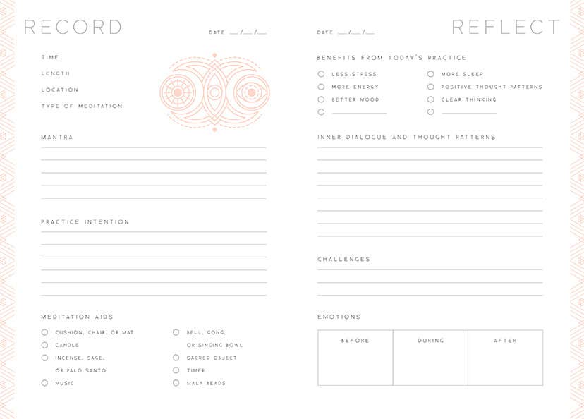 Meditation Journal Notebook