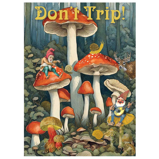 Don't Trip Mushrooms Greeting Post Card