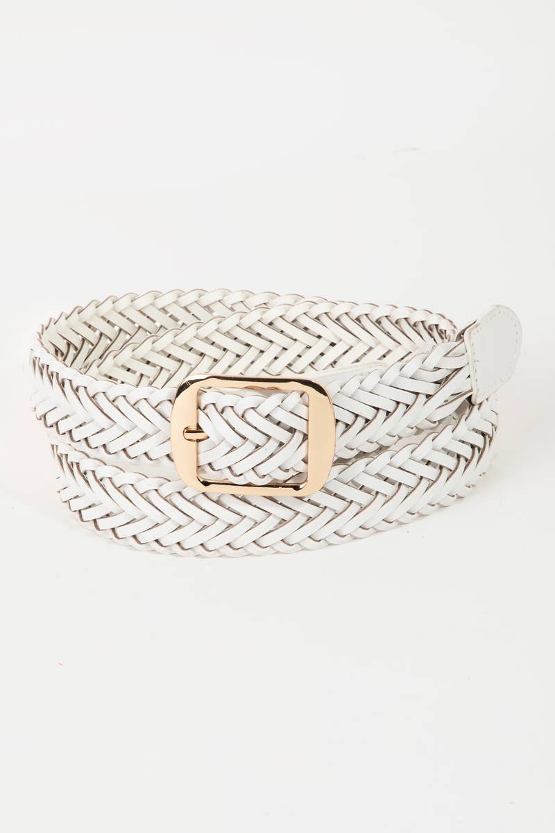 Vegan Leather Braided Belt