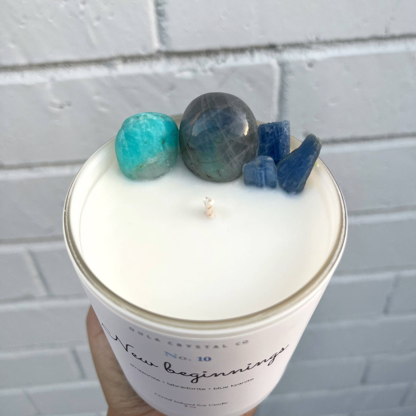 New Beginnings Crystal Infused Candle