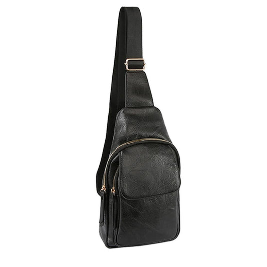 Vegan Leather Fashion Flap Sling Bag