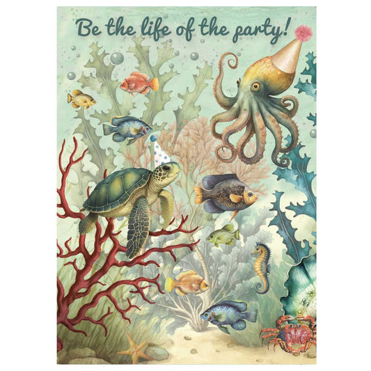 Life Of The Party Sea Life Greeting Post Card