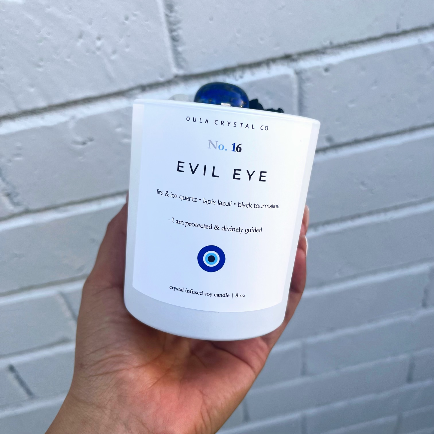 Evil Eye Crystal Infused Candle