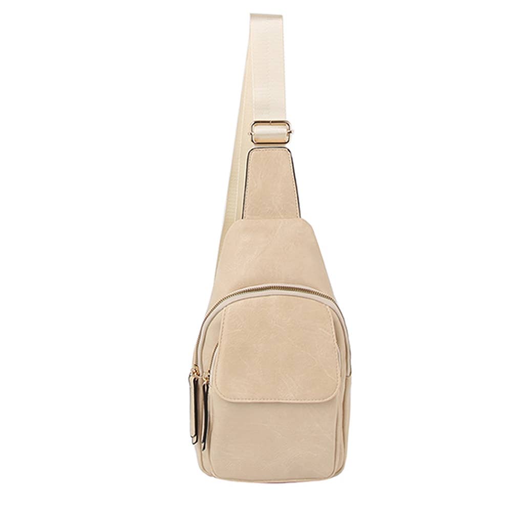 Vegan Leather Fashion Flap Sling Bag