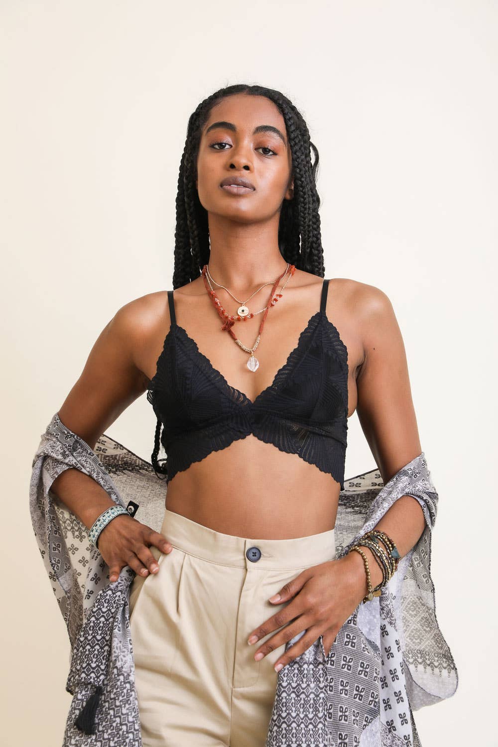 Butterfly Scallop Lace Bralette