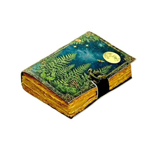 Handmade Leather Journal Fern & Moon