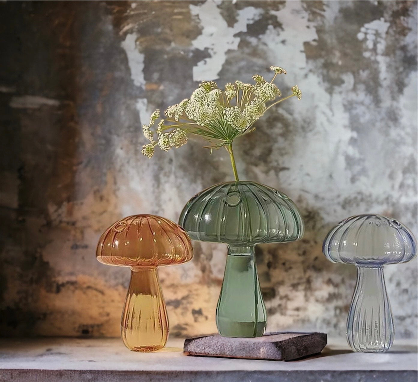 Mushroom Glass Vase