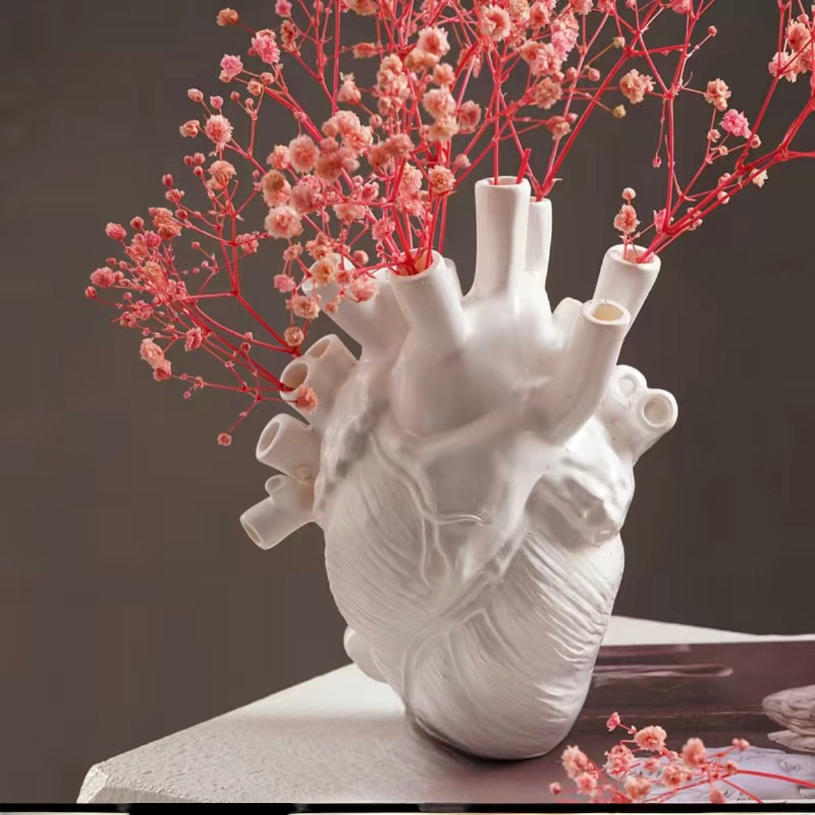 Anatomical Heart Vase Decor