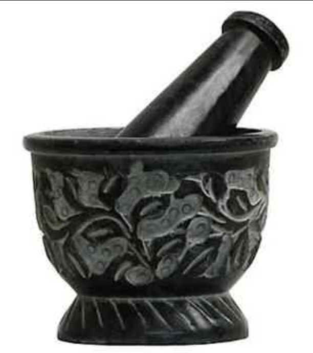 Carved Stone Mortar and Pestle