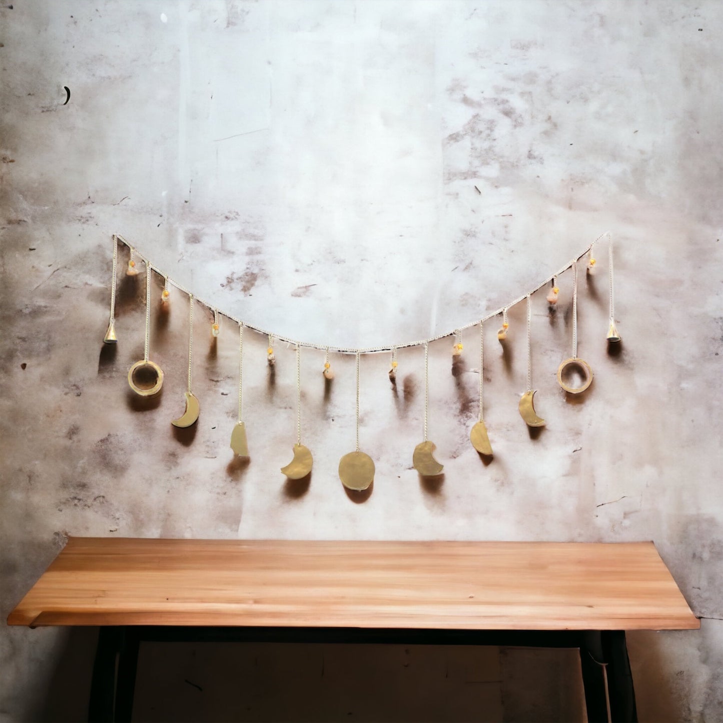 Moon Phase Garland Metal Chime